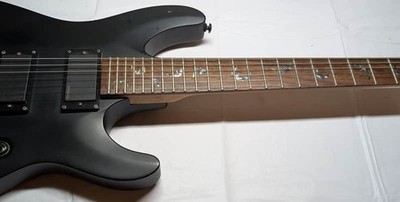Schecter Diamond Series Damien-6 Electric Guitar Satin Black Serial #SJ08