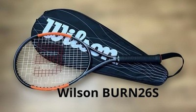 Wilson BURN 26S Tennisschläger orange/schwarz gebraucht mit Koffer