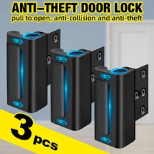 3pcs Home Security Door Lock Childproof Door Reinforcement Lock Upgrade Design