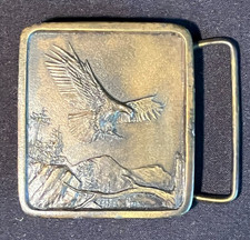 Vintage Indiana Metal Craft, Bald Eagle Belt Buckle, (C) 1977