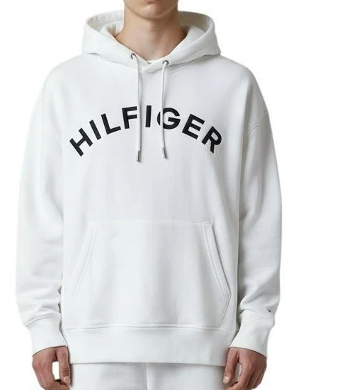 Tommy Hilfiger Hoodie Herren Kapuze Pullover Weiß Stylisch Hochwertig Neu - Bild 2 von 4