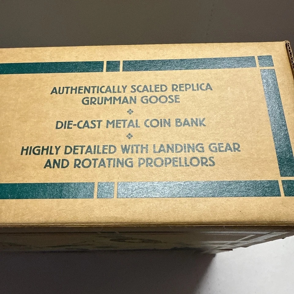 Banco de monedas de avión Grumman Goose Ertl 1941 metal fundido a presión Foto 3 de 4