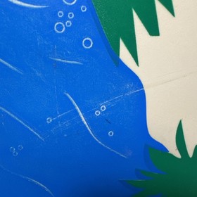 Vintage LEGO Baseplate Western Indians Boulder Cliff Canyon 6748 Blue River