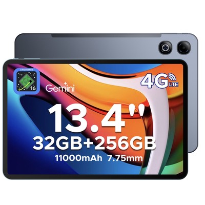 DOOGEE TabG6 Max Android 16 Tablet 13,4 Zoll 32GB+256GB 11000mAh 4G LTE 8 Core