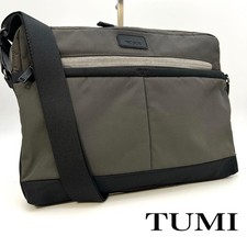TUMI Gray Nylon Shoulder Bag Business Crossbo...