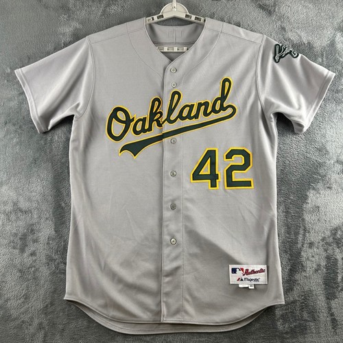 Majestic Oakland Athletics Team Issue Jersey Mens 48 MLB Jackie Robinson Day 42