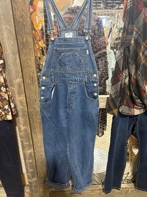 Vintage ESPRIT Denim Overalls Size L Medium Wash 90s Y2K Grunge