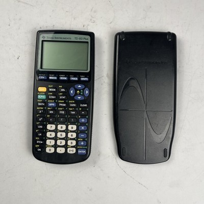 Texas Instruments TI-83 Plus Graphing Calculator with Cover - Tested/Works