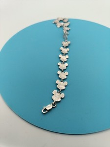 STERLING SILVER FRONT FACING MICKEY MOUSE BRACELET