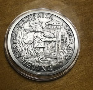 2016 JEFFERSON SKULL SCROLL - Hobo Nickel 5oz. ANTIQUED SILVER PROOF #278