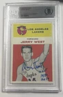 JERRY WEST TRADING CARD ON CARD AUTO INSCIRBED BGS AUTHENTIC