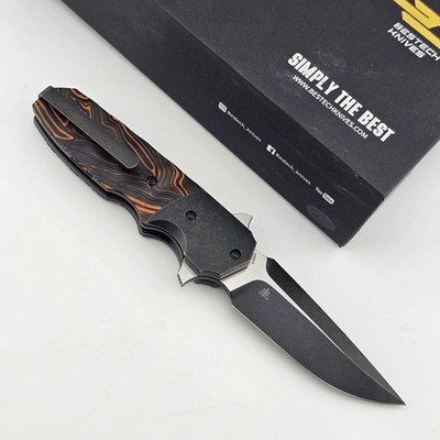 Bestech Freefall Folding Knife S35VN 2 Tone Orange Black G10 Titanium BT2007B