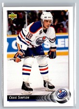 1992-93 Upper Deck #309 Craig Simpson Edmonton Oilers
