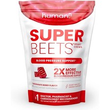 Human-N Super Beets for Heart Health,60 count Pomegranate Chews