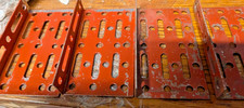 4 PC "P" SM BASE PLATE ORANGE FOUND IN A.C. GILBERT ERECTOR SET WHITE TRUCK