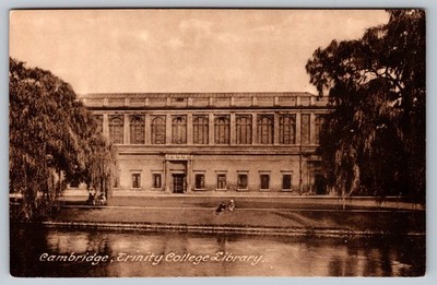 Vintage Cambridge Trinity College Library Postcard by F. Frith & Co.