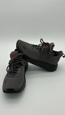 PUMA Lace Up Gray Black Mesh Low Top Athletic Sneakers 400639-01 Running