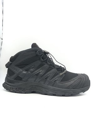 Salomon XA Forces Mid 145464 Mens US 9.5 Trail Hiking Boot Black Lace Up Boot