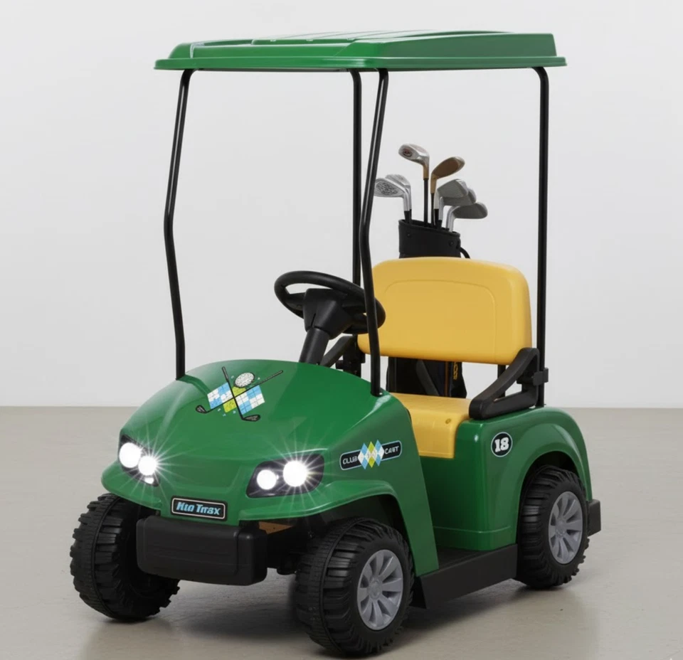 Kid Trax 12V 电动高尔夫球车 带高尔夫配件 | 儿童电池车 — 第 2/4 张图片