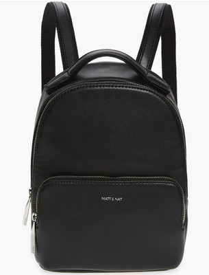Matt & Nat X3002 Womens Black Carosm Vegan Leather Backpack