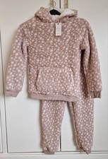 Fatface Kids Reindeer Deer Fleece Hoodie Twosie Lounge Wear Age 11-12 Years BNWT