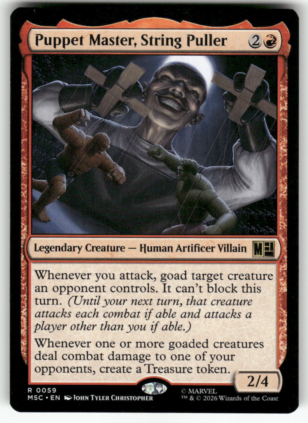 Puppet Master, String Puller Rare 59 NM Commander: Marvel Super Heroes MTG M-07