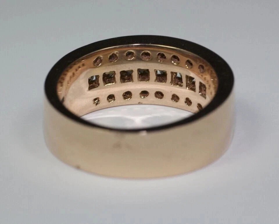 3.20 Ct Round Cut Lab-Created Brown Diamond Men's Band Ring 14K Rose Gold Plated - Image 4 of 4