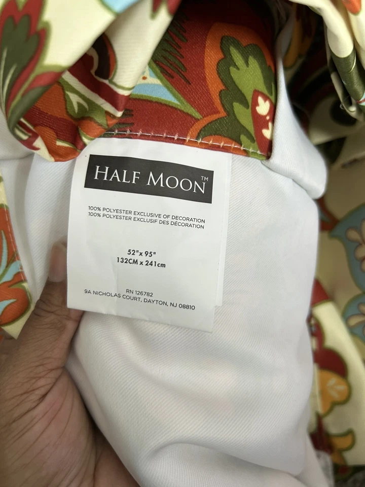 "Paneles cortina ventana oscurecimiento habitación jacobea media luna Zara 52 X 95""" Foto 4 de 4