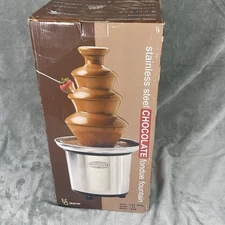4 Tier Electric Chocolate Fondue Fountain Machine for Parties Nostalgia 32 Oz