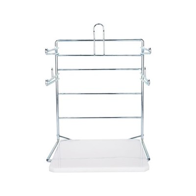 SSWBasics Plastic Grocery Bag Holder - Durable Chrome Stand for Easy Storage ...