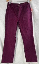 Vintage Wrangler Corduroy Pants Bootcut Burgundy High Rise Tall Size 16 Misses