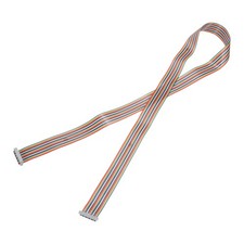 IDC Ribbon Cable 2.54mm Pitch 26 Pin Dual Female Gray Connector 4 Ft 1 Pcs