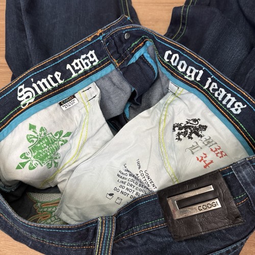Rare VTG Coogi Denim Jeans Mens Sz 38x34 Hip Hop Snake Baggy Wide Leg 90s Y2K - Picture 5 of 12