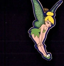 Tinker Bell Hands on Knees sparkle wings DLR Pin # 28848