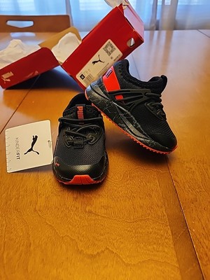 Puma Toddler's Pacer Future AC Shoes Puma Black/Red/Castlerock Size 4C 