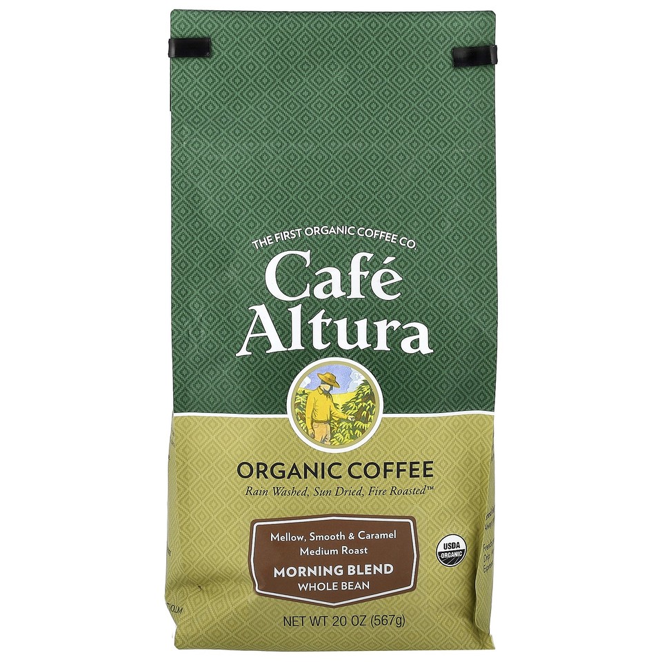 Organic Coffee, Morning Blend, Whole Bean, Medium Roast, 20 oz (567 g)
