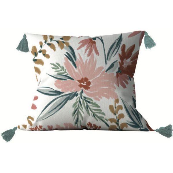 Coussin déco 40x40 cm Coton Marisol hypoallergénique facile à laver pour un intérieur sain