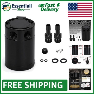 High-Performance Baffled Oil Catch Can - 100ml Aluminum Tank for Vehicle Use