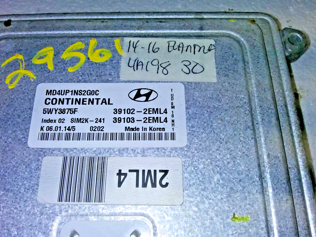 39102-2EML4 Hyundai Elantra 2014-2016 ecu ecm computer | eBay ECU 