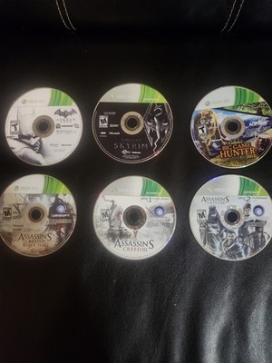 Ubisoft Assassin's Creed III & IV, Batman Arkham Asylum, Skyrim Xbox 360 Lot