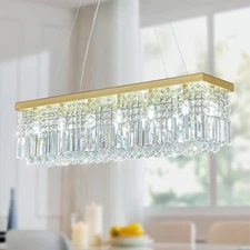 FDPBY Gold Chandeliers Crystal Chandelier 39.37" Ceiling Pendant Light GOLD