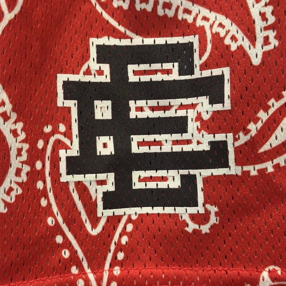 Шорты Eric Emanuel EE Basic красные бандана пейсли | XL | сделано в Нью-Йорке | редкие - Изображение 3 из 4