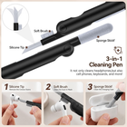 AirPods Pro 3 Case Silicone Cover w/Keychain Cleaning Kit Black For Apple 2025 . 313051851843