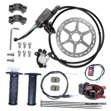 Mini Bike Left Hydraulic Brake Caliper System 180mm Disc Brake Rotor with Black