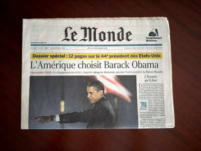 Original Le Monde French Newspaper Nov 6 2008 Barack Obama Election Victory Full