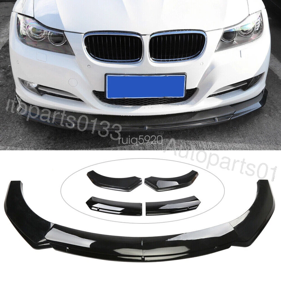 For Mazda Protege 323 Mazda3 Gloss Front Bumper Lip Splitter Spoiler Strut Rods - Image 3 of 4
