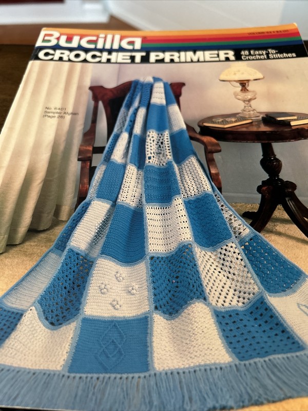 CROCHET PRIMER BY BUCILLA 1983 - 48 EASY-TO- CROCHET STITCHES Nice