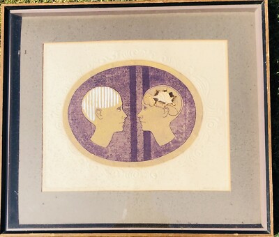Signed 1969 Psychedelic Embossed Hippie Cocaine Art  Groooovy..Blows Your Mind 