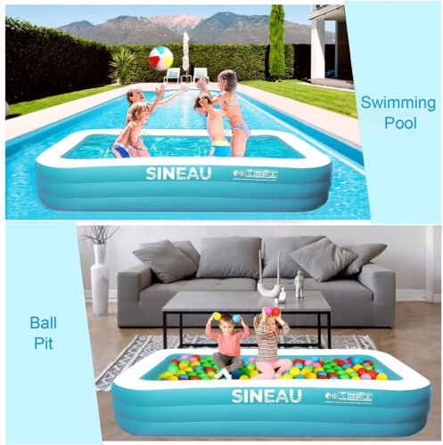 SINEAU Piscina Gonfiabile per Bambini e Adulti Spessore 10'x6'x22" (120" X 72" X 22") - Foto 4 di 6