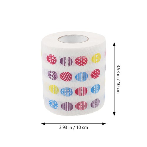 2 Rolls Toilet Paper Easter Printed Roll Paper Printing Napkin Bathroom Tissue - Picture 12 of 12
